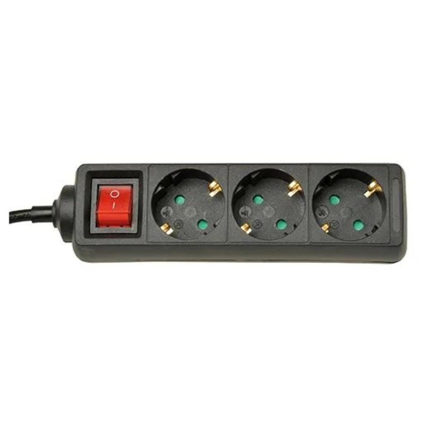 Toma 3 vías + ra con interruptor