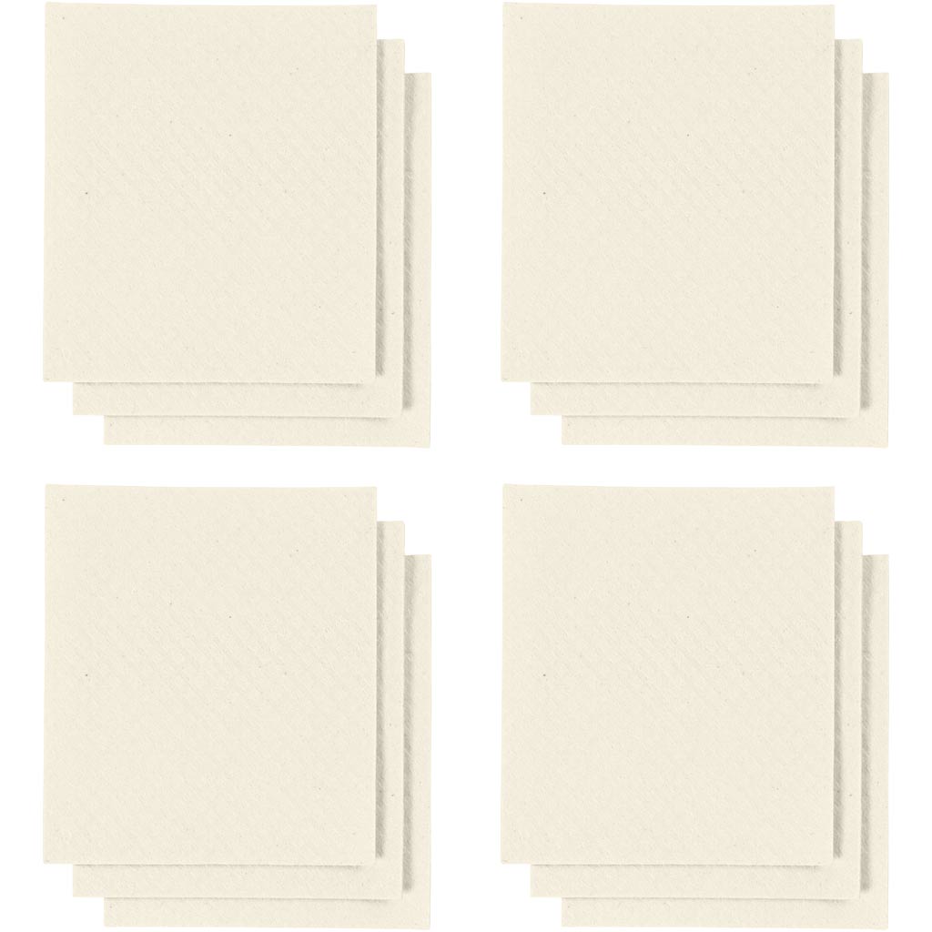 Creativ company sponge cloth, size 17x19.5 cm, off-white, 20 pieces 1 box