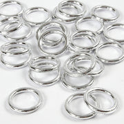 Creativ company plastic ring, size 15 mm, thickness 2 mm, silver, 25 pieces 1 box - afbeelding 1