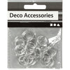 Anello in plastica Creative Company, misura 15 mm, spessore 2 mm, argento, 25 pezzi 1 scatola