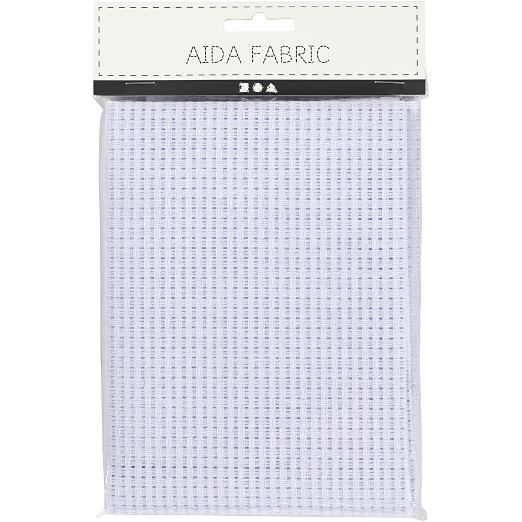 Creativ company aida, misura 50x50 cm, 24 quadretti da 10 cm, bianco, 1 pezzo