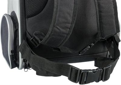 Backpack della borsa per cani trixie chloe grigio chiaro nero