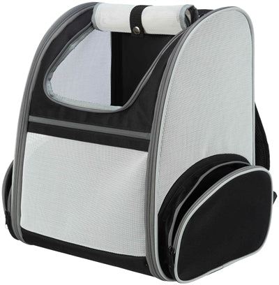 Backpack della borsa per cani trixie chloe grigio chiaro nero