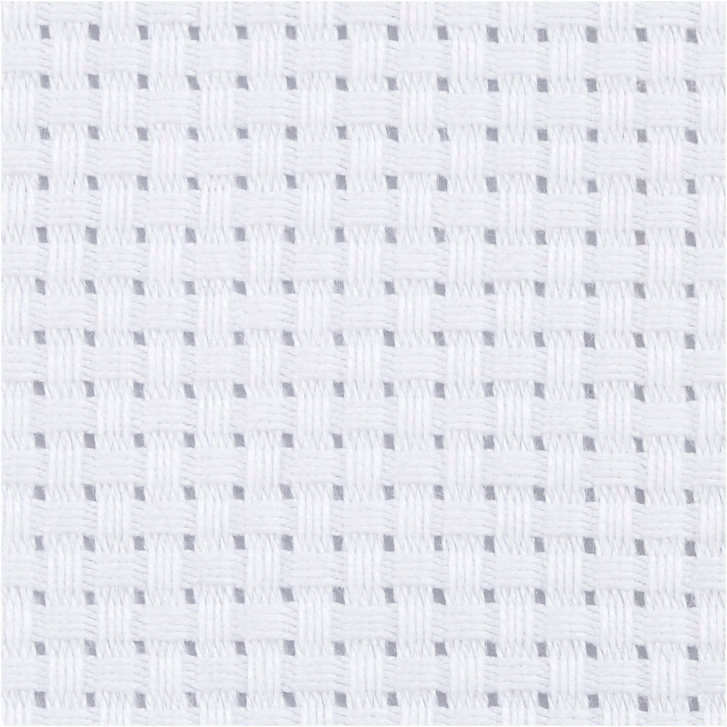 Creativ Company Aida White 35 cuadrados por 10 cm, 50x50cm