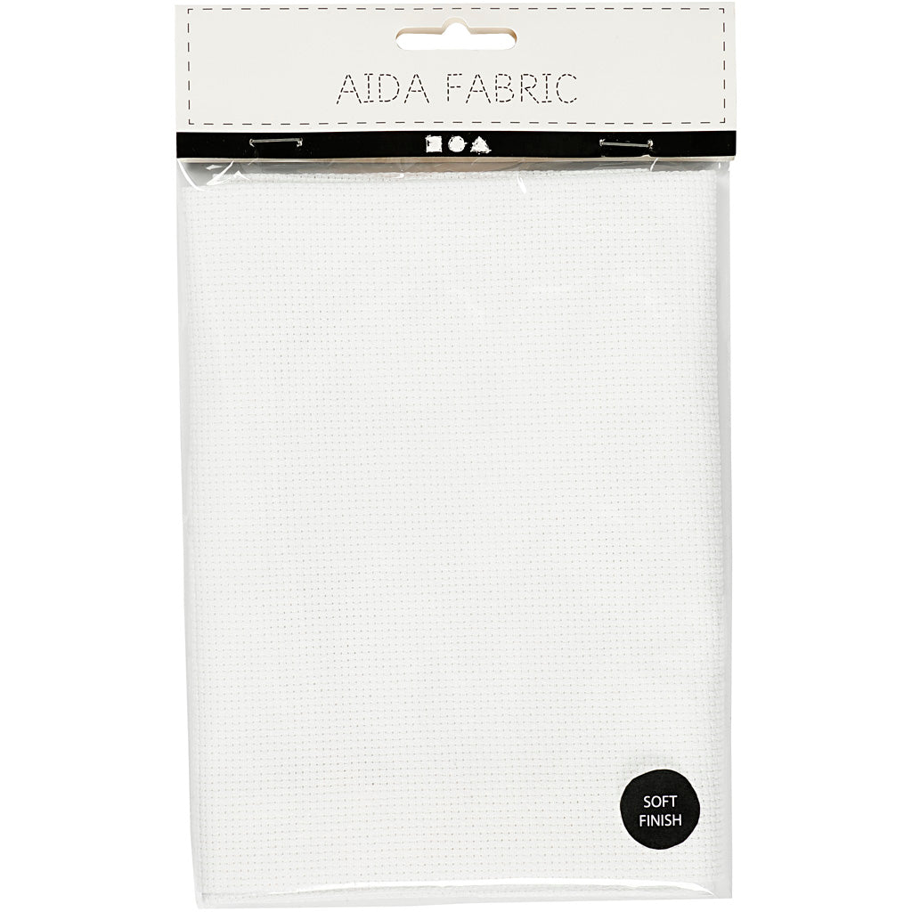 Creativ Company Aida White 70 cuadrados por 10 cm, 50x50cm
