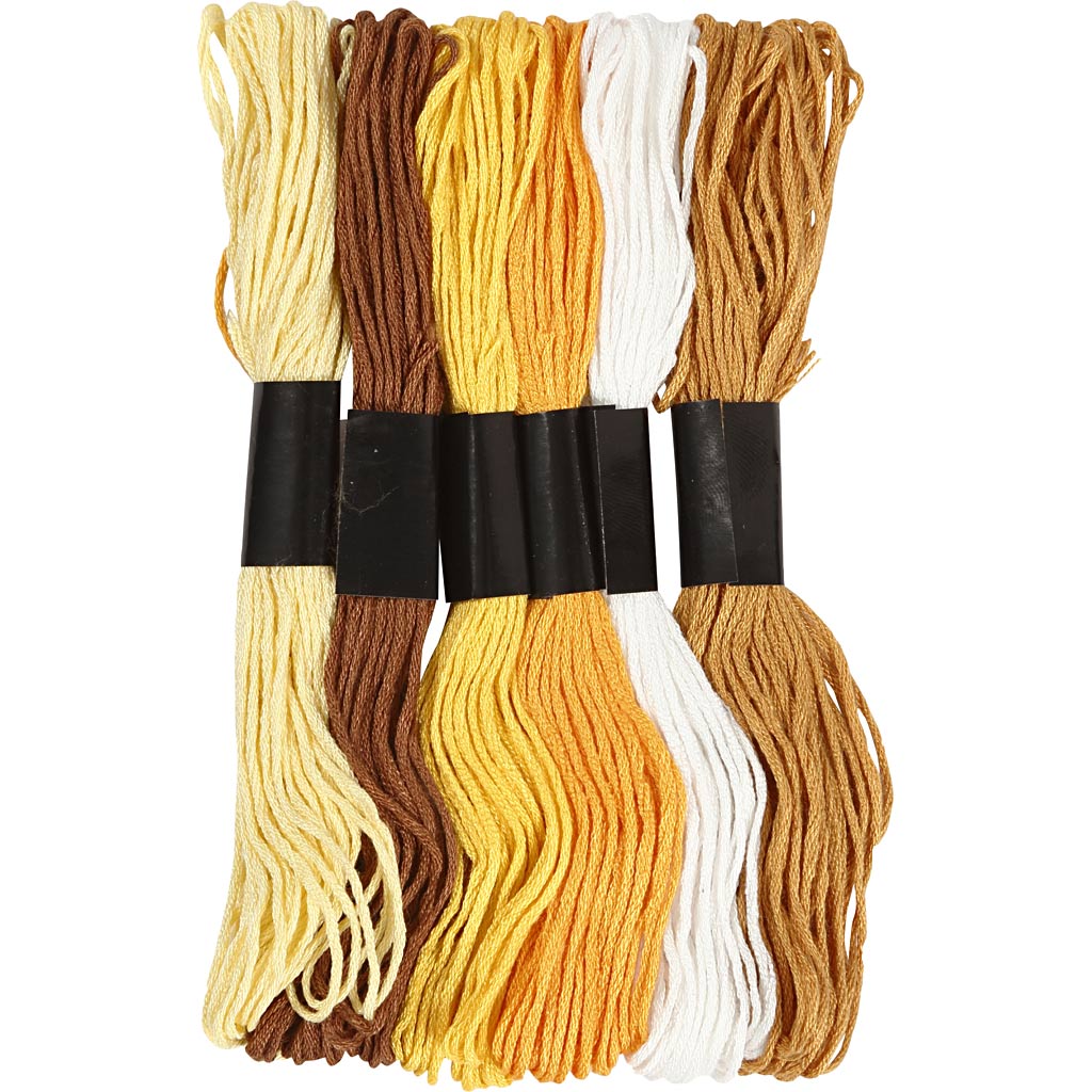Filo da ricamo Creative Company, spessore 1 mm, oro, 6 gomitoli 1 scatola