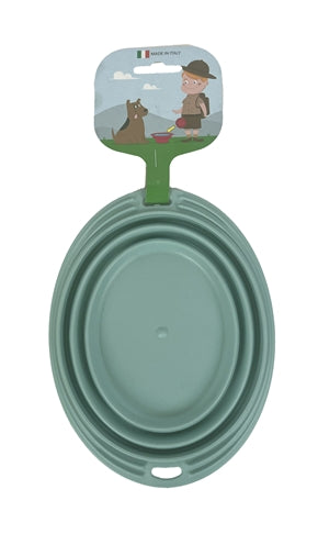 Feliz mascota loca por las mascotas Food Bowl Beber Bin plegable Azul