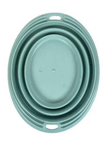 Happy Pet Mad About Pets Food Bowl Bere Bin Cestino pieghevole azzurro
