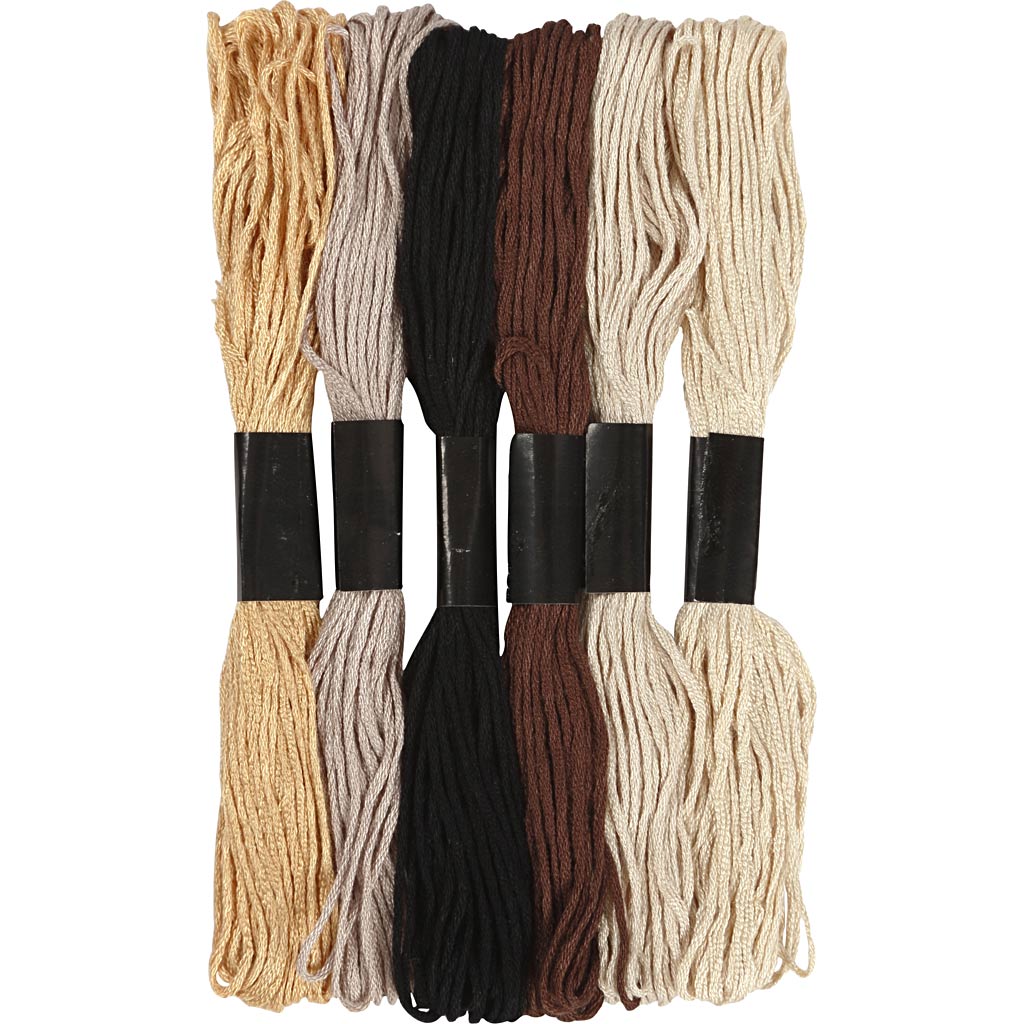 Filo da ricamo Creative Company, spessore 1 mm, naturale, 6 gomitoli 1 scatola