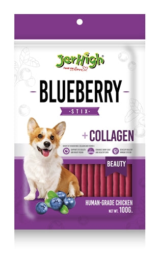 Jerhigh Jerhigh Blueberry Stix con pollo e collagene