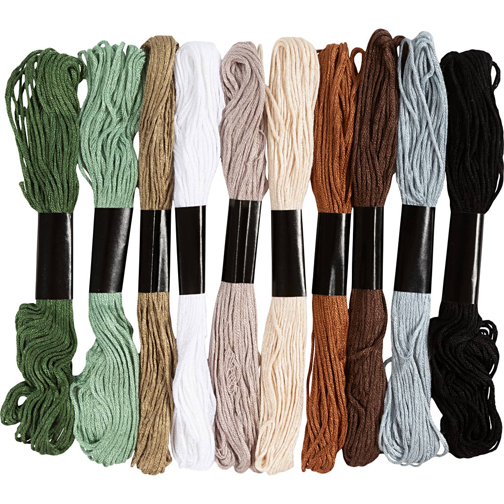 Filo da ricamo Creative Company, spessore 1 mm, colori naturali, 10x8 m 1 scatola