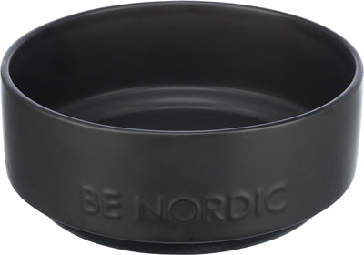 Trixie Be Nordic Food Bowl Dog Ceramic Rubber Black