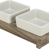 Trixie Food Bowl Bowl Dog Set City in stile ceramico grigio marrone