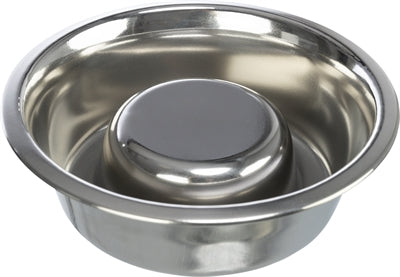 Trixie Food Bowl Dog Dog Lento alimentazione in acciaio inossidabile