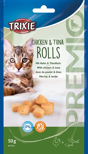 Trixie Premio Rolls de atún de pollo para gatos Gluten -Free