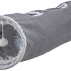 Trixie Cats Play Tunnel Harvey Velor Plush Grey