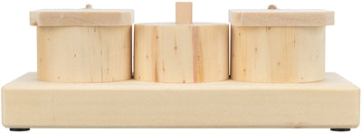 Tazas de bocadillos de trixie para ratas y conejos de madera