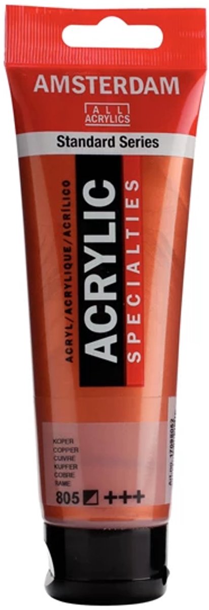 Amsterdam acrylverf, tube van 120 ml, koper 3 stuks