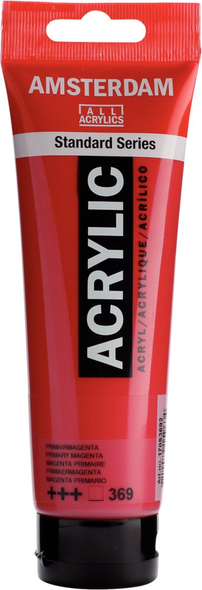 Tubo di vernice acrilica serie Amsterdam standard da 120 ml magenta primario 369