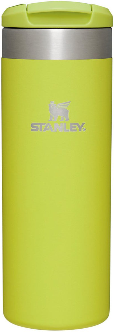 Stanley aerolight transit thermos cup 0.47l - keeps warm for 6 hours - cold for 8 hours - dishwasher safe - leak-proof - suitable for cup holder in car - coffee cups to go - electric yellow