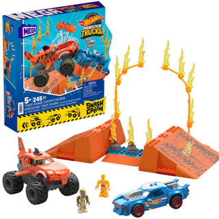 Mega bloks mega hot wheels monster trucks tiger shark chomp course