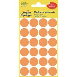 Punti di marcatura avery zweckform 3173 18 mm arancione 96 pezzi