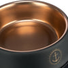 Trixie Be Nordic Feed Water Bin Acero inoxidable Bronce negro de goma