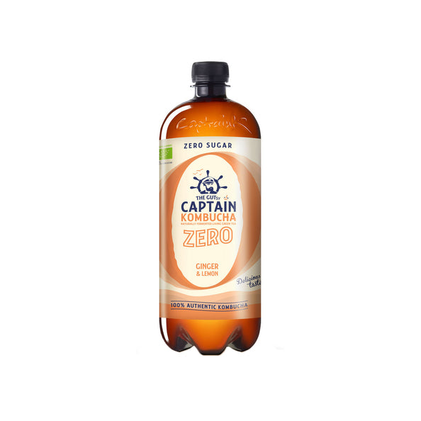 The valiente capitán kombucha zero jengibre limón orgánico (6x 1000ml) (bola)
