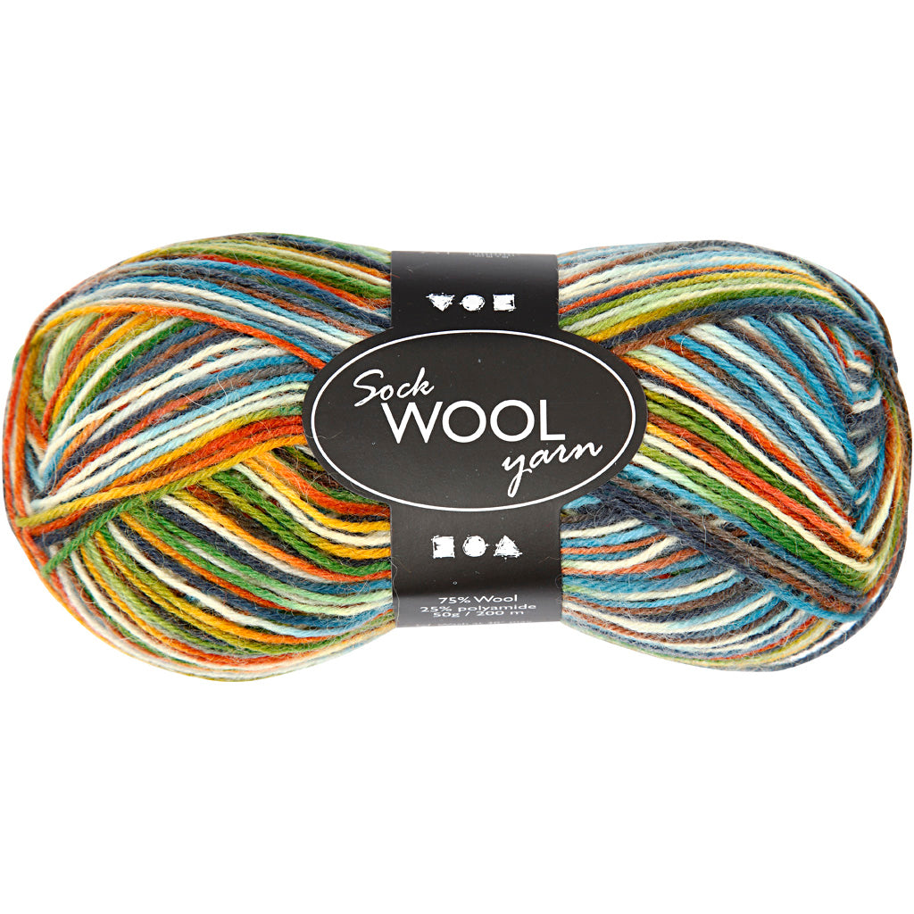 Hilo para calcetines Creativ company, l: 200 m, verde musgo, 50 g 1 ovillo