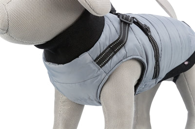 Trixie abrigo para perros pontis con arnés gris