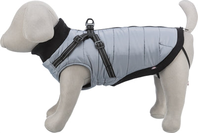 Trixie abrigo para perros pontis con arnés gris