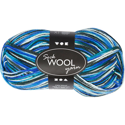 Creativ company sokkengaren blauw turquoise, 200cm