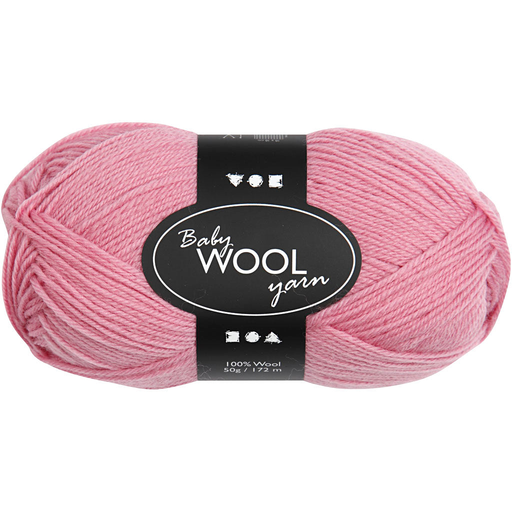 Lana para bebé Creativ company, l: 172 m, rosa oscuro, 50 g 1 ovillo