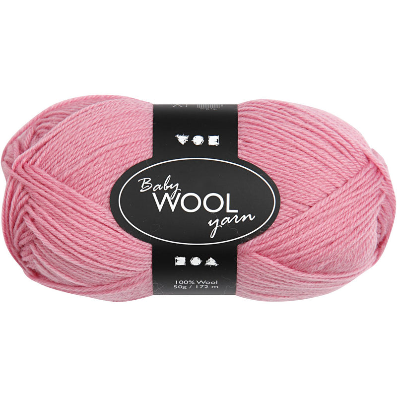 Lana para bebé Creativ company, l: 172 m, rosa oscuro, 50 g 1 ovillo