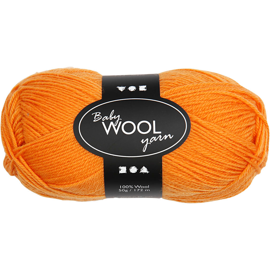 Filato per bambini Creativ Company, l: 172 m, arancione, 50 g 1 gomitolo