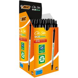 Bolígrafo bic clic stic + pulsador negro