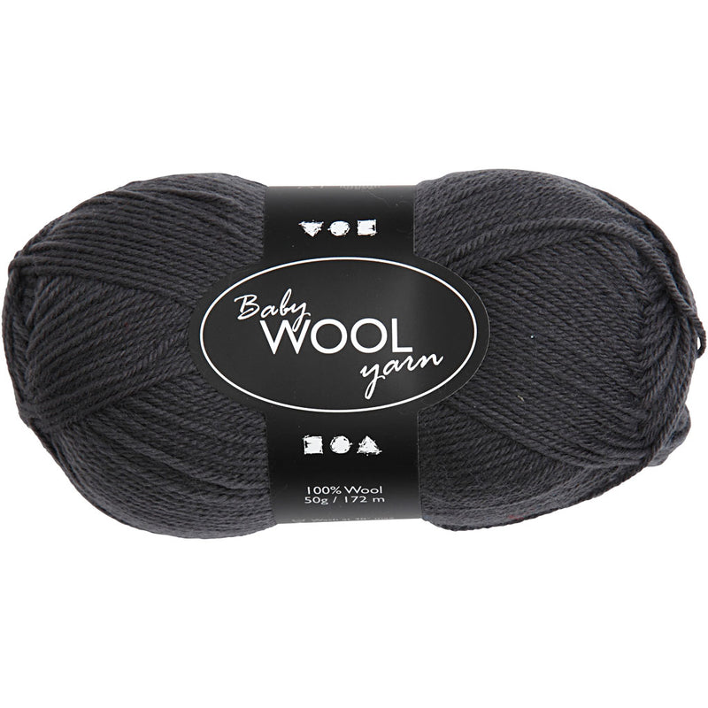 Lana para bebé Creativ company, l: 172 m, gris oscuro, 50 g 1 ovillo