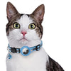 Croci Collar Cat con titular de etiqueta azul claro