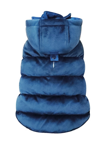 Croci Dog Coat Velveteen Blue