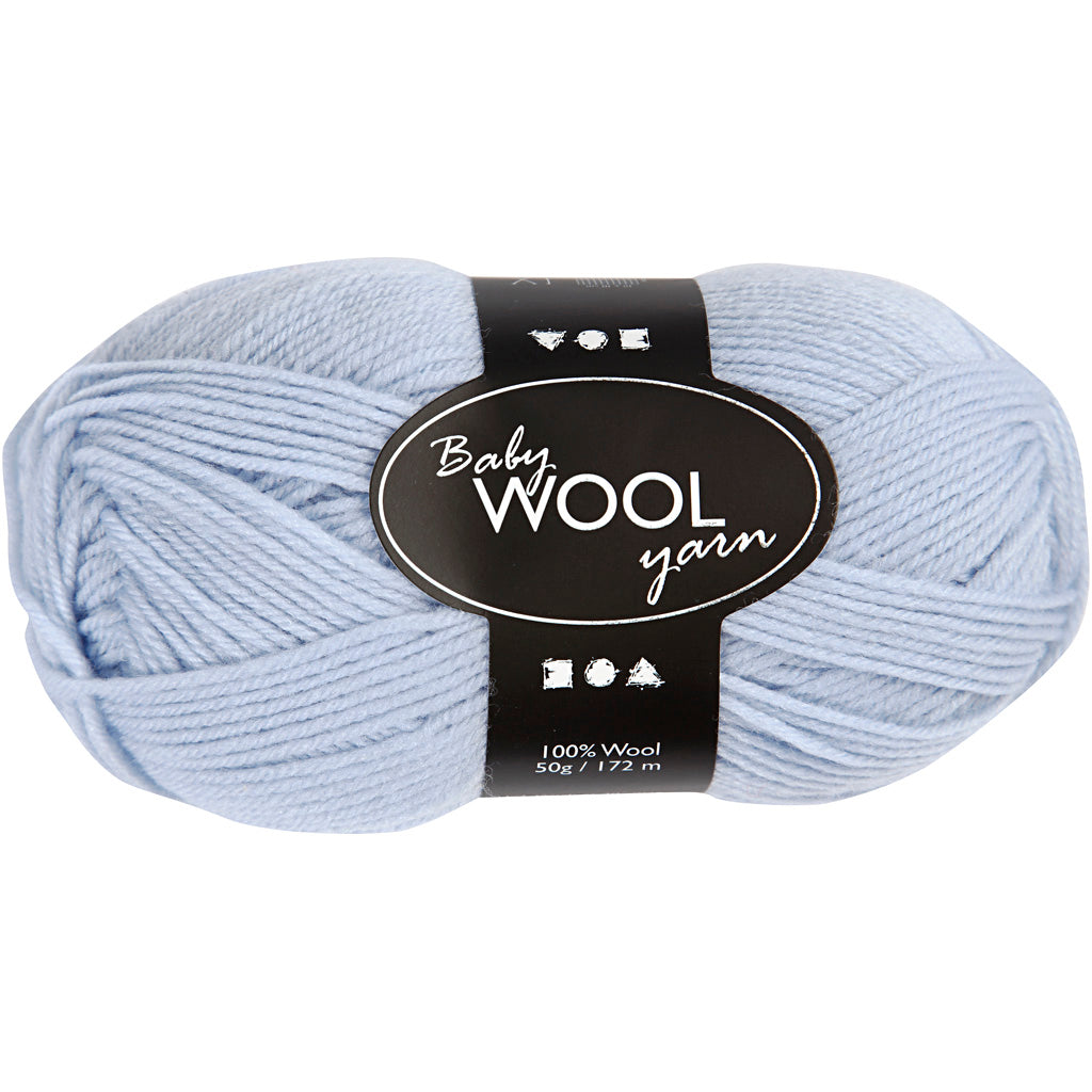 Lana para bebé Creativ company, l: 172 m, azul claro, 50 g 1 ovillo