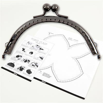 Kit fibbia portafoglio Creative Company, misura 10 cm, argento antico, 1 pezzo