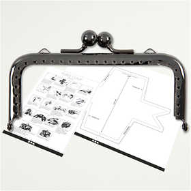 Kit fibbia portafoglio Creative Company, misura 10 cm, grigio scuro metallizzato, 1 pezzo