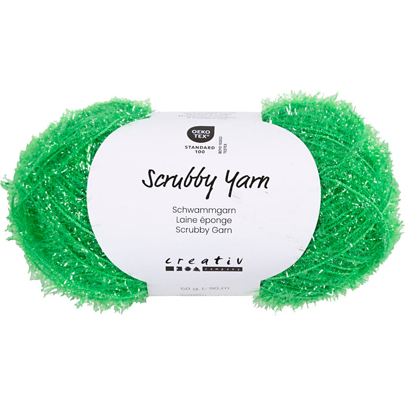 Creativ company hilo de esponja abrasiva, l: 90 m, verde, 50 g 1 ovillo