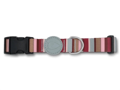 Dog del colletto Morso riciclato skyline rosa rosso