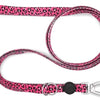 Morso dog leash adjustable recycled bubble leo pink