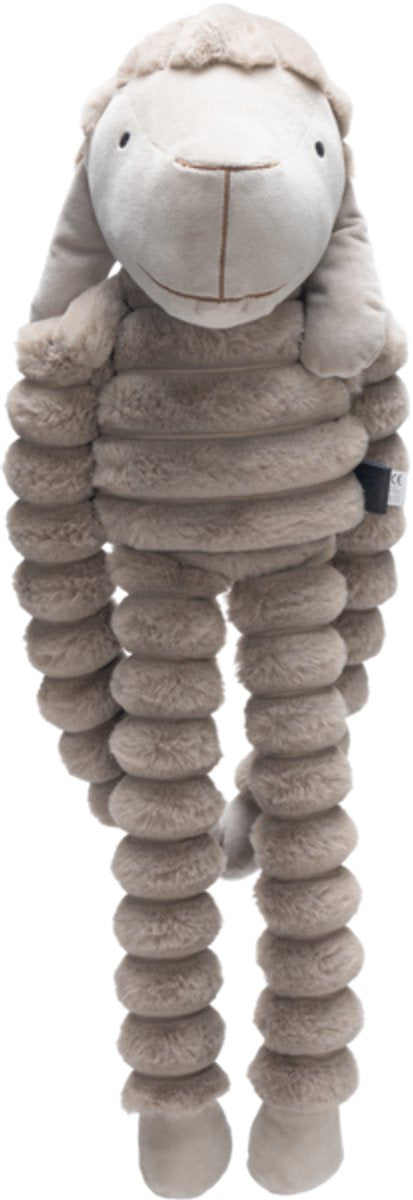 Designed by Lotte Reza peluche per cani pecora appesa - giocattoli per cani - tessuto a coste spesse - beige - 62x21x17 cm