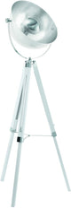 Eglo covaleda vloerlamp - e27 - 164 cm - driepoot - wit zilver