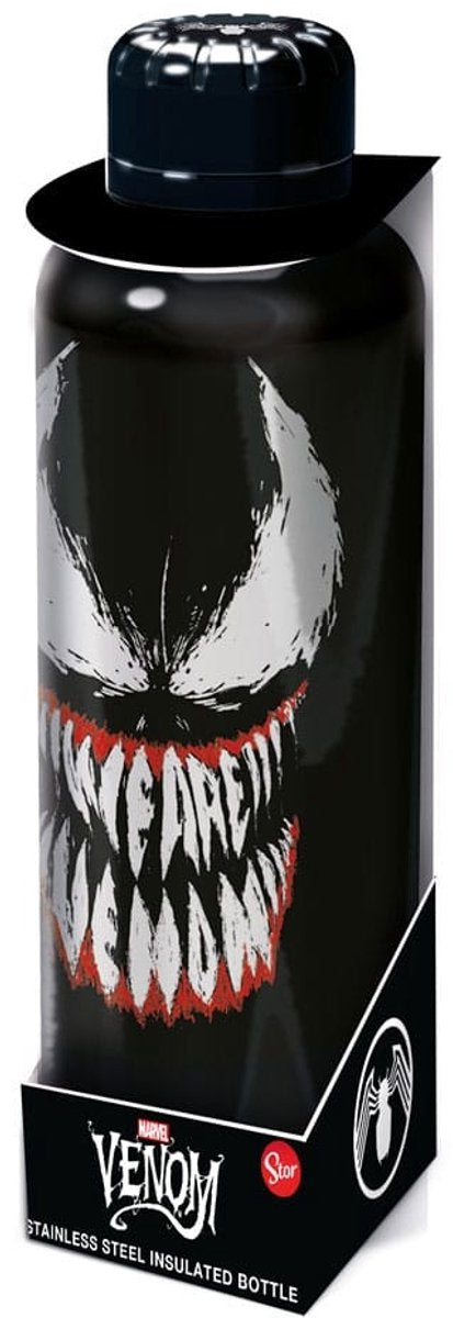 Stor marvel - venom - roestvrijstalen waterfles - gezicht van venom - 500ml -