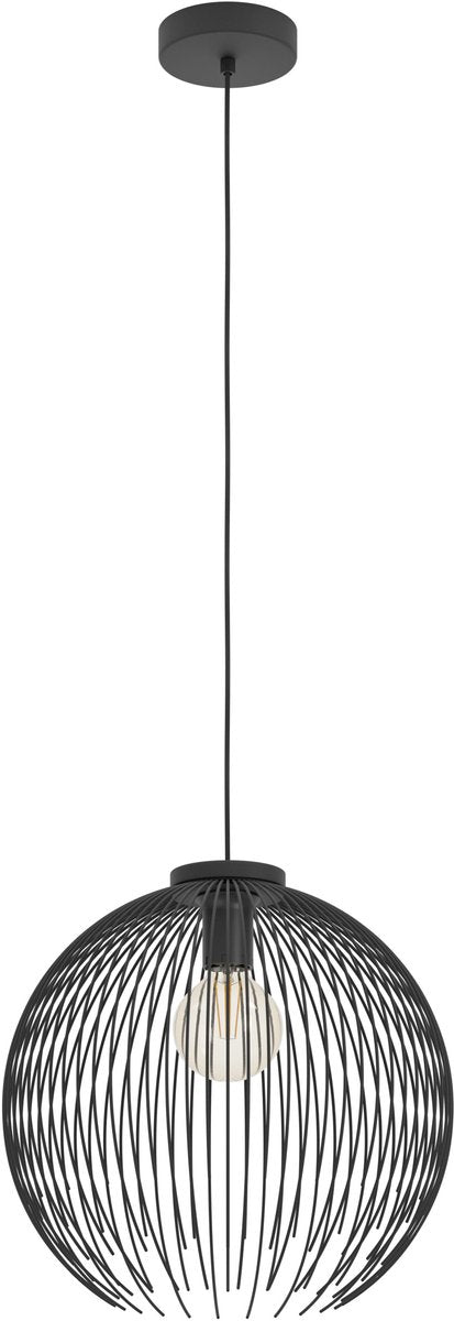 Lampada a sospensione Eglo Venezuela - e27 - ø 40 cm - nera