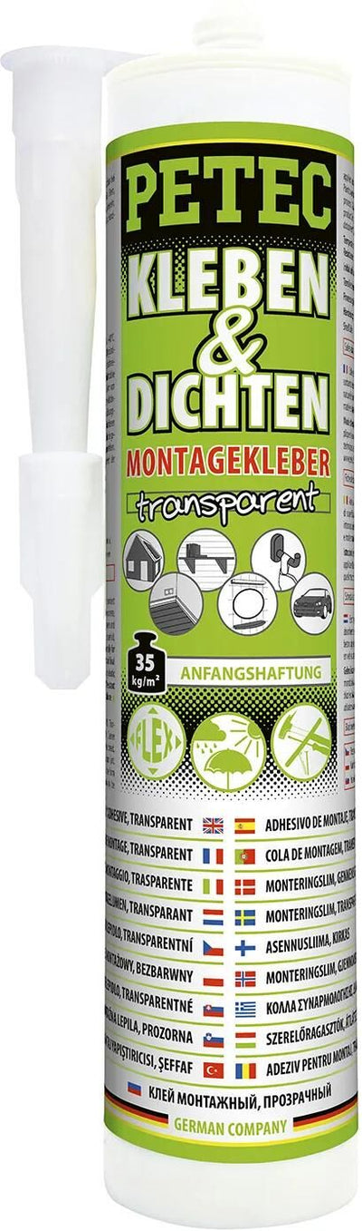 Petec adhesivo de montaje adhesivo sellado adhesivo de montaje 290ml transparente